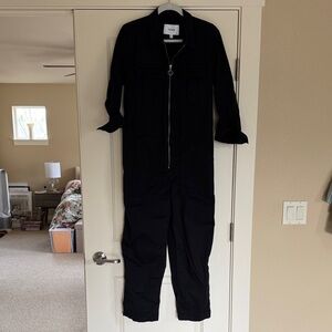 Pistola Black Zip-Up Jumpsuit
